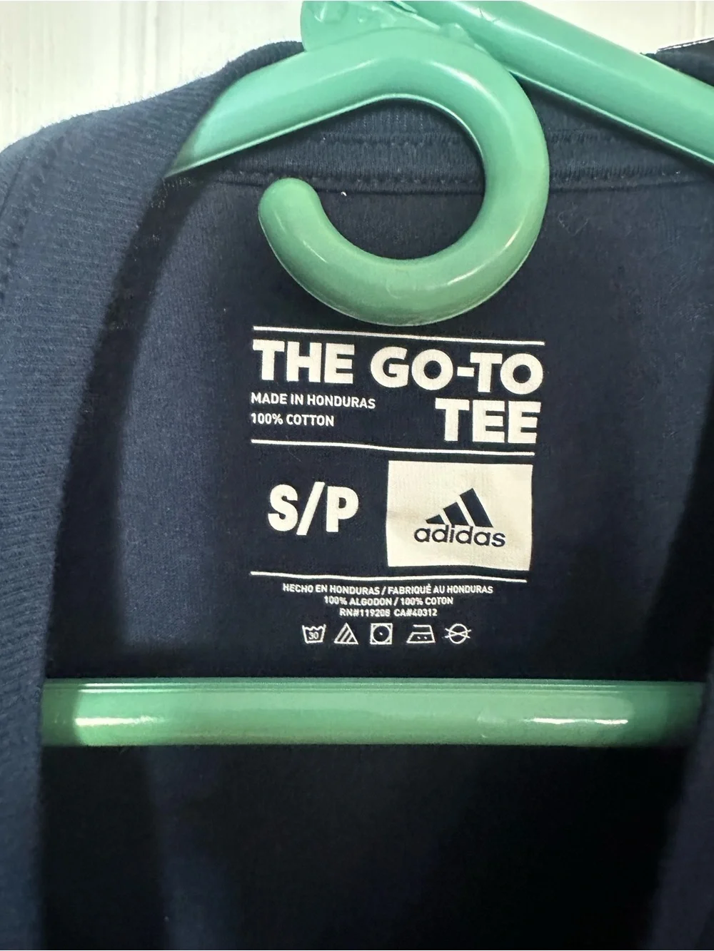 adidas Navy Tee with White Logo Box